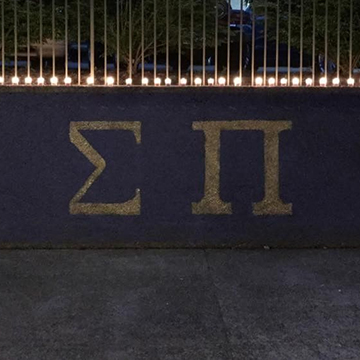 Sigma Pi Letters & Candles